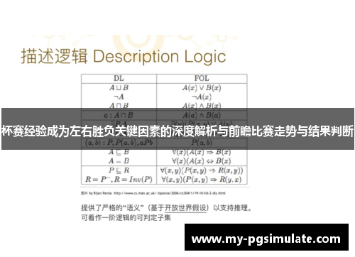 杯赛经验成为左右胜负关键因素的深度解析与前瞻比赛走势与结果判断 杯赛经验成为左右胜负关键因素的深度解析与前瞻比赛走势与结果判断